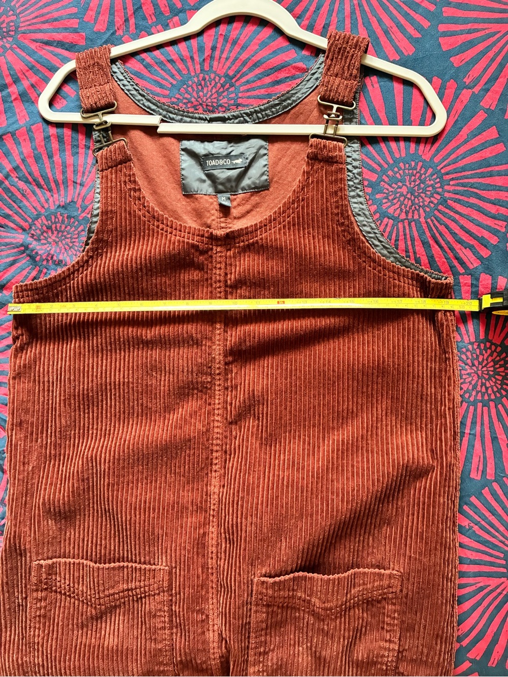Toad & Co Corduroy Jumper Dress Size M Brown Old School Academia Organic Cotton - Picture 5 of 6